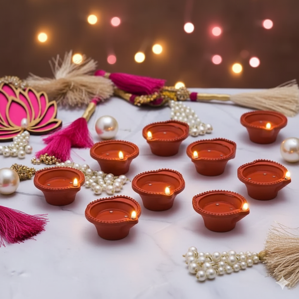 π LED Water Sensor Diyas β Traditional Vibes with Modern Magic! π(Pack of 6/12/18/24)