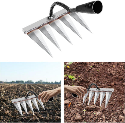 🌱 5 Teeth Carbon Steel Garden Weeding Tool 🌱