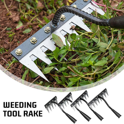 🌱 5 Teeth Carbon Steel Garden Weeding Tool 🌱